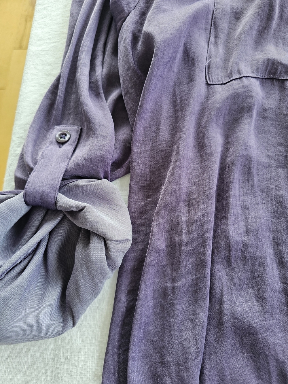Vera Women's Purple V-Neck Pop Over Blouse Size XXL - Picture 4 of 8